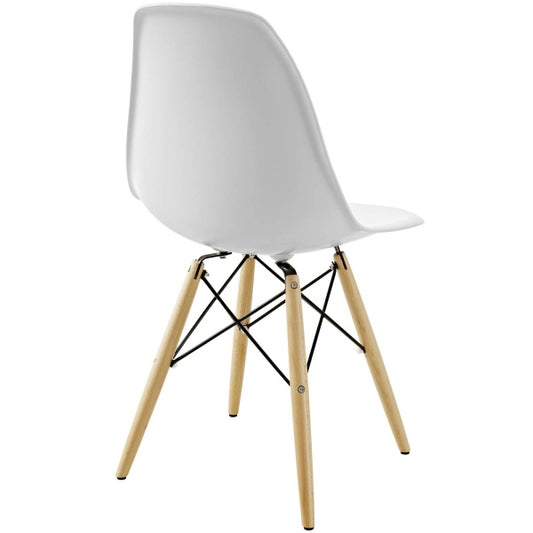 Pyramid Dining Side Chair White by Modway