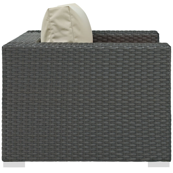 Sojourn Outdoor Patio Sunbrella Armchair in Canvas by Modway