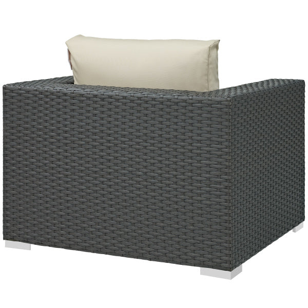Sojourn Outdoor Patio Sunbrella Armchair in Canvas by Modway