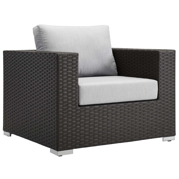 Sojourn Outdoor Patio Sunbrella Armchair in Canvas by Modway