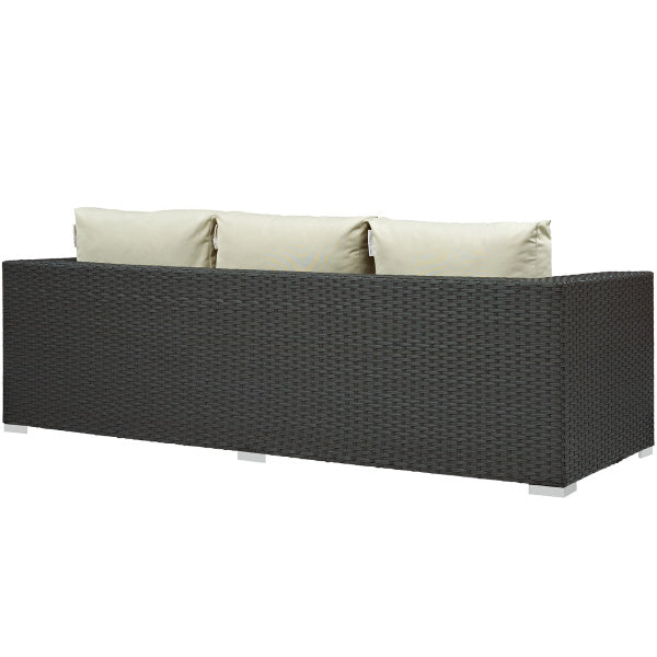 Sojourn Outdoor Patio Sunbrella Sofa in Canvas Tuscan by Modway