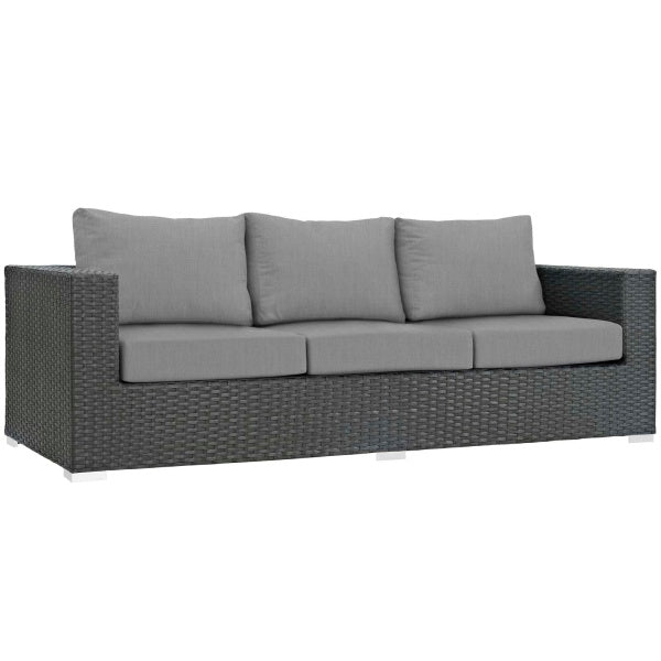 Sojourn Outdoor Patio Sunbrella Sofa in Canvas Tuscan by Modway