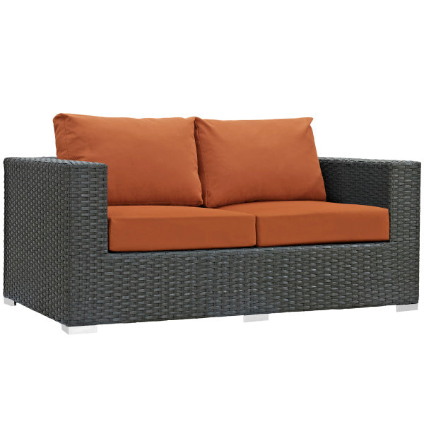 Sojourn 5 Piece Outdoor Patio Sunbrella Sectional Set by Modway