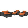 Sojourn 8 Piece Outdoor Patio Sunbrella Sectional Set by Modway