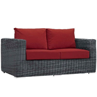 Summon 5 Piece Outdoor Patio Sunbrella Sectional Set by Modway