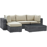 Summon 5 Piece Outdoor Patio Sunbrella Sectional Set by Modway