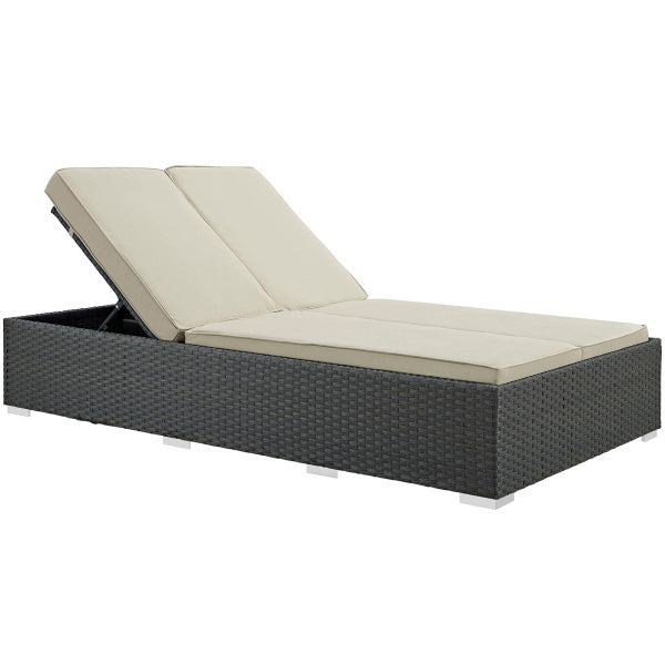 Sojourn Outdoor Patio Sunbrella Double Chaise by Modway