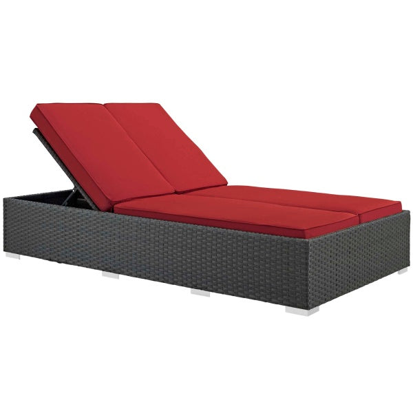 Sojourn Outdoor Patio Sunbrella Double Chaise by Modway