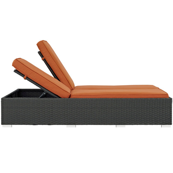 Sojourn Outdoor Patio Sunbrella Double Chaise by Modway