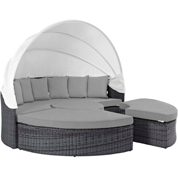 Summon Canopy Outdoor Patio Sunbrella Daybed by Modway