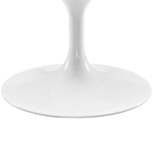 Lippa 48" OvalShaped Wood Top Coffee Table White by Modway
