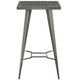 Direct Metal Bar Table in Gunmetal By Modway