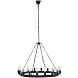 Teleport 43" Chandelier Brown in Black by Modway