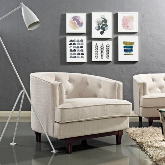 Coast Upholstered Fabric Armchair | Polyester by Modway