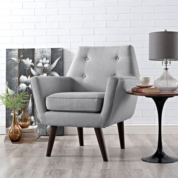 Posit Upholstered Fabric Armchair | Polyester by Modway