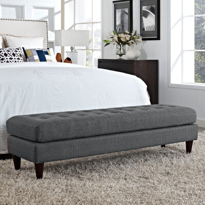 Empress Large Bench Gray by Modway