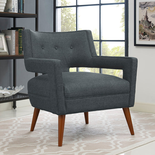 Sheer Upholstered Fabric Armchair | Polyester by Modway