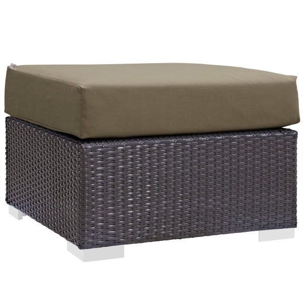 Convene 3 Piece Outdoor Patio Sofa Set Mcoha in Espresso Mocha by Modway