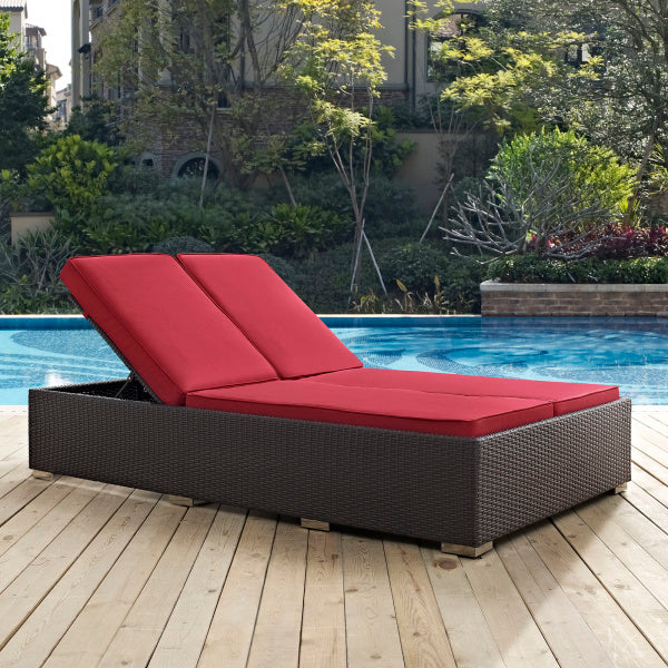 Convene Double Outdoor Patio Chaise by Modway