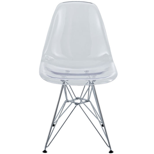 Paris Dining Side Chair Clear by Modway