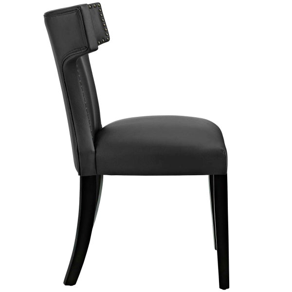 Curve Vegan Leather Dining Chair By Modway