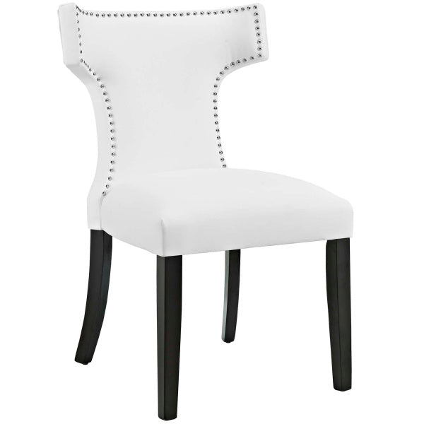 Curve Vegan Leather Dining Chair By Modway