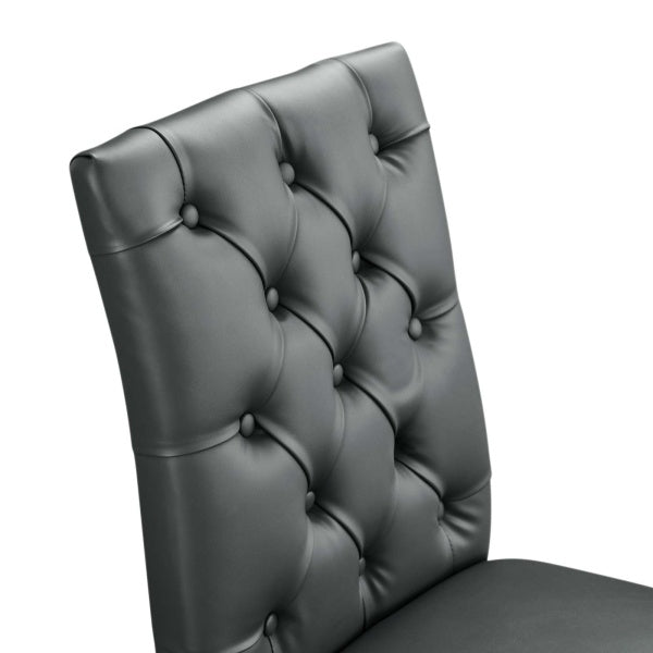 Duchess Button Tufted Vegan Leather Dining Chair By Modway