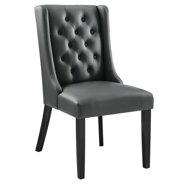 Baronet Button Tufted Vegan Leather Dining Chair By Modway