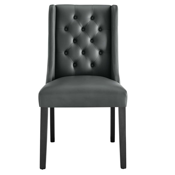 Baronet Button Tufted Vegan Leather Dining Chair By Modway