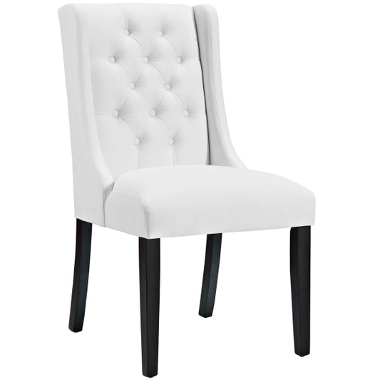 Baronet Button Tufted Vegan Leather Dining Chair By Modway