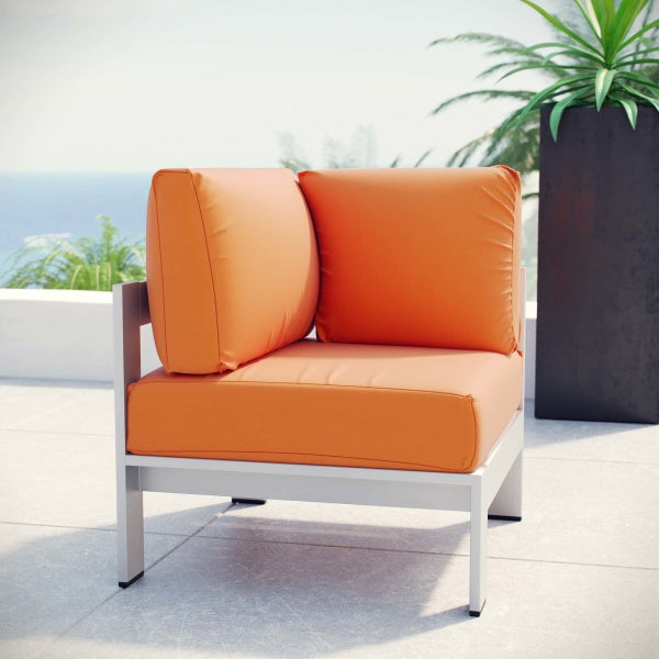 Shore Outdoor Patio Aluminum Corner Sofa by Modway