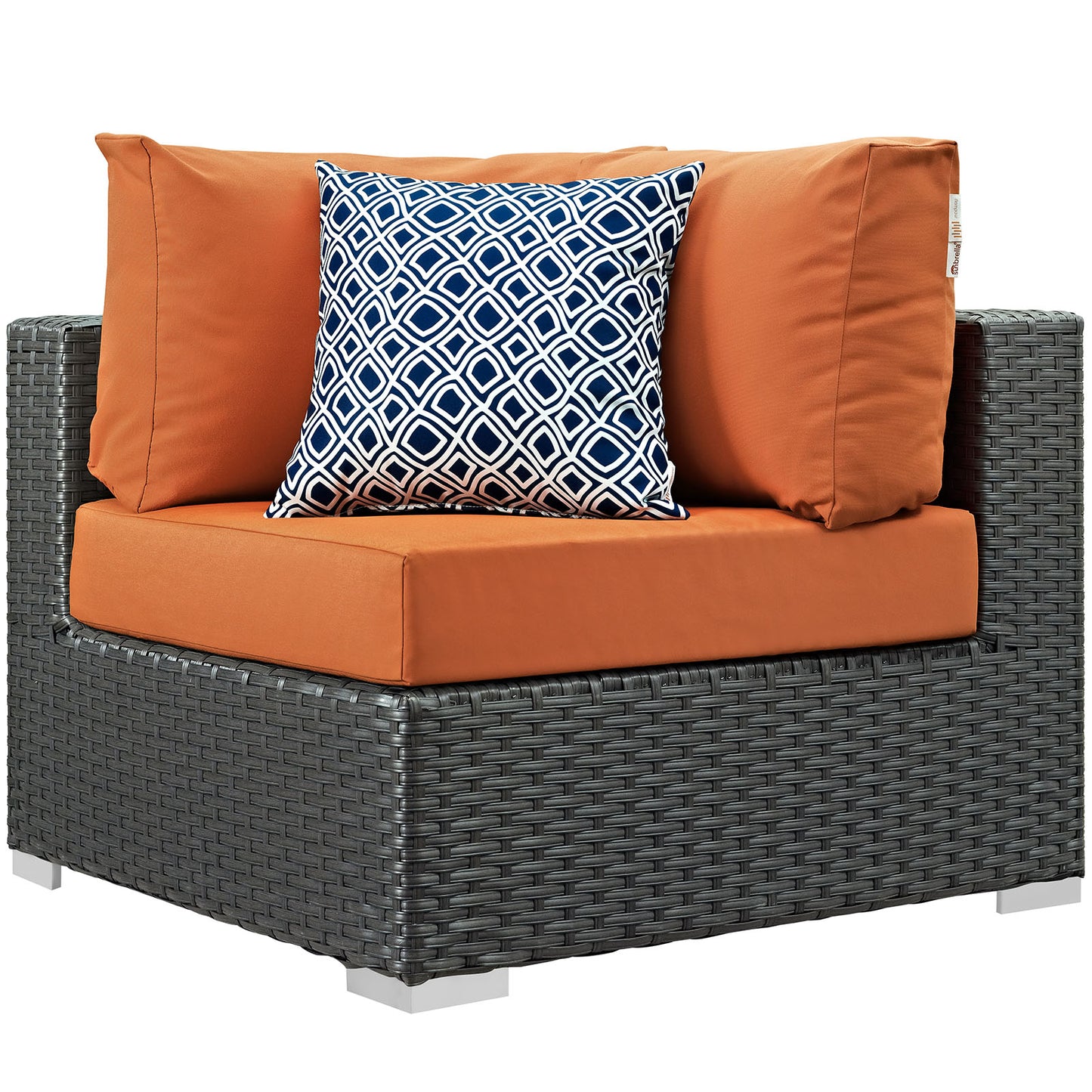 Sojourn 10 Piece Outdoor Patio Sunbrella Sectional Set in Canvas Tuscan by Modway