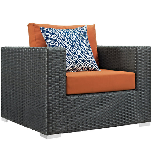Sojourn 3 Piece Outdoor Patio Sunbrella Sectional Set by Modway