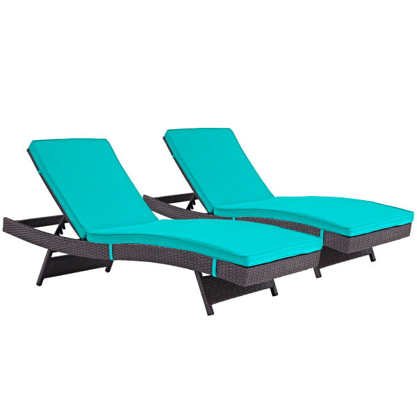 Convene Chaise Outdoor Patio Set of 2 by Modway