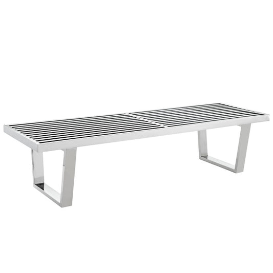 Sauna 5' Stainless Steel Bench By Modway