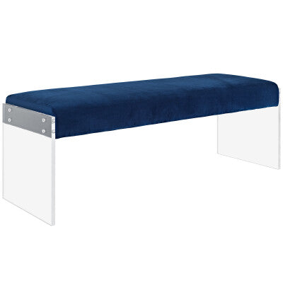 Roam Velvet Bench | Polyester by Modway