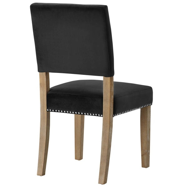 Oblige Wood Dining Chair | Polyester by Modway