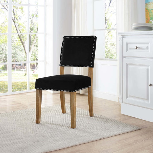 Oblige Wood Dining Chair | Polyester by Modway