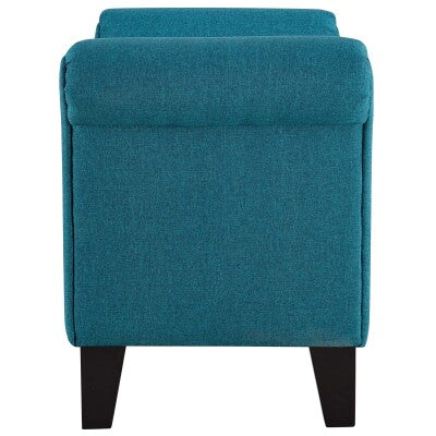 Rendezvous Bench Teal | Polyester by Modway