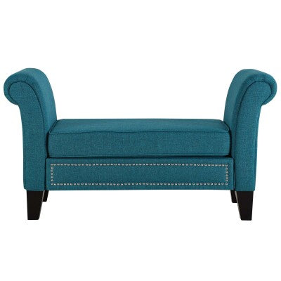 Rendezvous Bench Teal | Polyester by Modway
