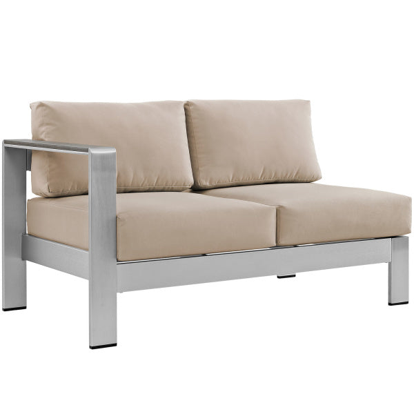 Shore 7 Piece Outdoor Patio Aluminum Sectional Sofa Set by Modway