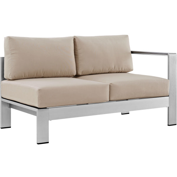 Shore 7 Piece Outdoor Patio Aluminum Sectional Sofa Set by Modway