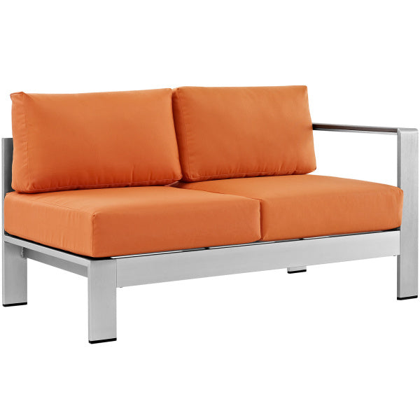 Shore 4 Piece Outdoor Patio Aluminum Sectional Sofa Set by Modway