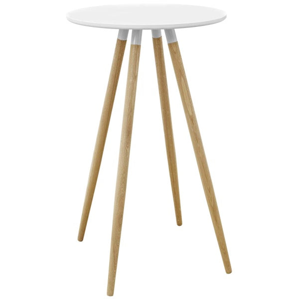 Track Round Bar Table in White By Modway