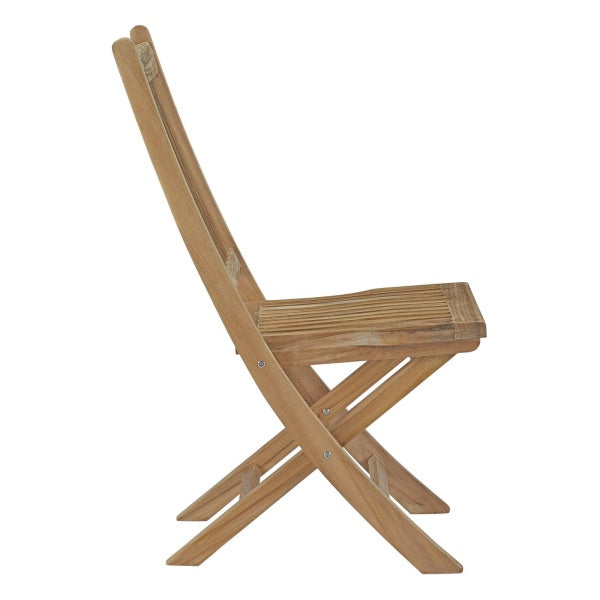Marina Outdoor Patio Teak Folding Chair Natural by Modway