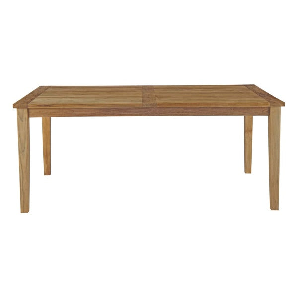Marina Outdoor Patio Teak Dining Table Natural By Modway