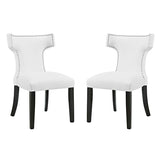 Curve Dining Side Chair Vinyl Set of 2 by Modway