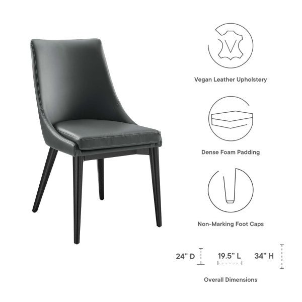 Viscount Dining Side Chair Vinyl Set of 2 By Modway