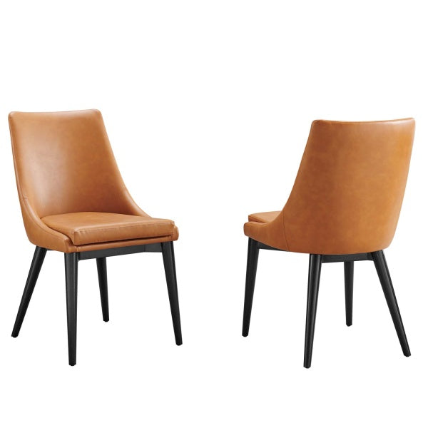 Viscount Dining Side Chair Vinyl Set of 2 By Modway