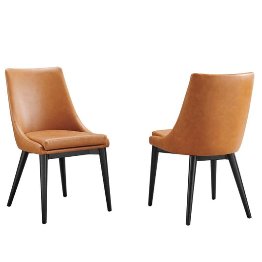Viscount Dining Side Chair Vinyl Set of 2 By Modway